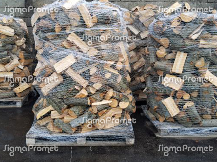 Pallet wrapping nets for firewood